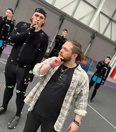 Keith Higinbotham during a motion capture coaching session.